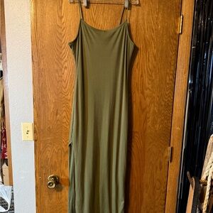 J for Justify Green Maxi Dress with Thin Straps